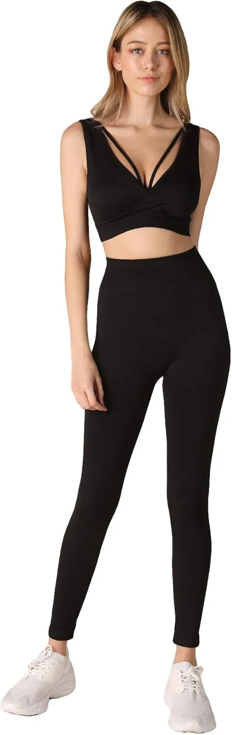 NIKIBIKI Women Seamless Signature Classic Leggings, Made in U.S.A, One Size