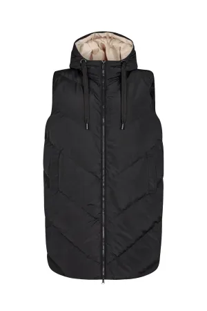 Nina Longline Gilet - Black