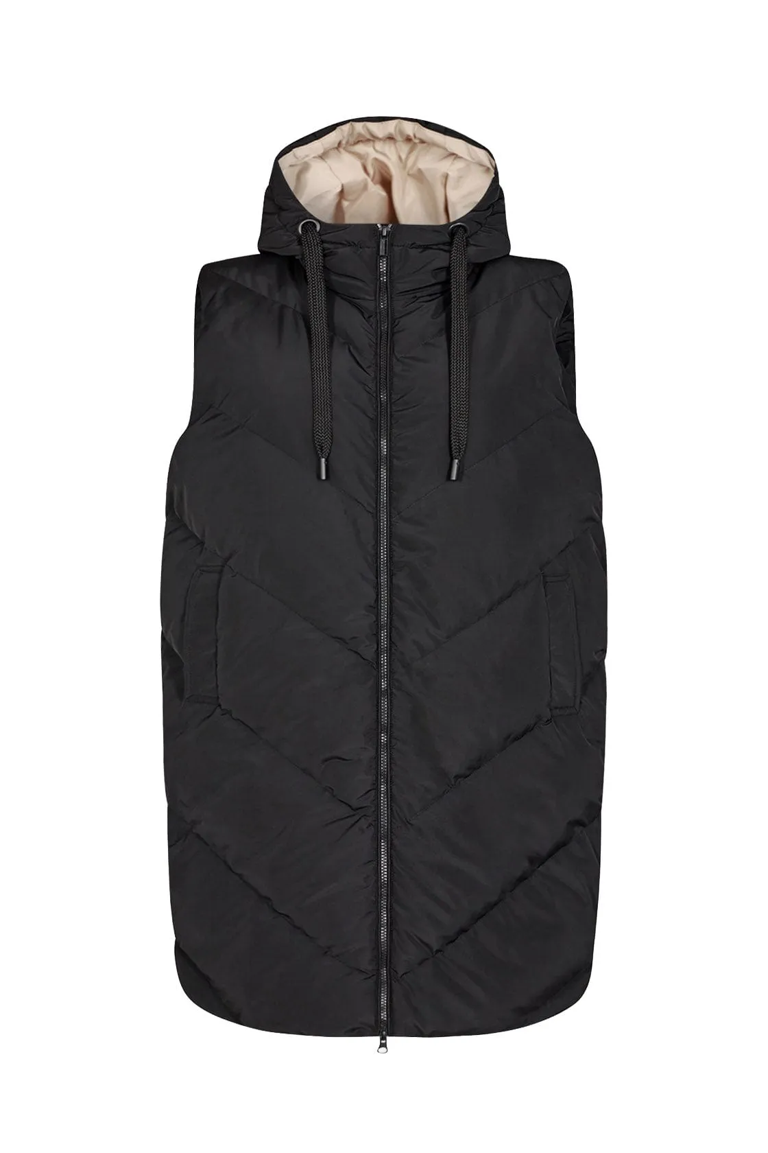 Nina Longline Gilet - Black