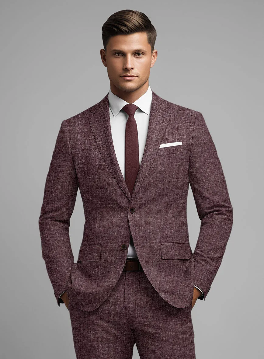 Noble Purple Wool Silk Linen Jacket