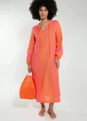 Nooki orange maxi dress