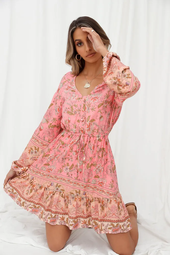 Oud Strings Dress Pink