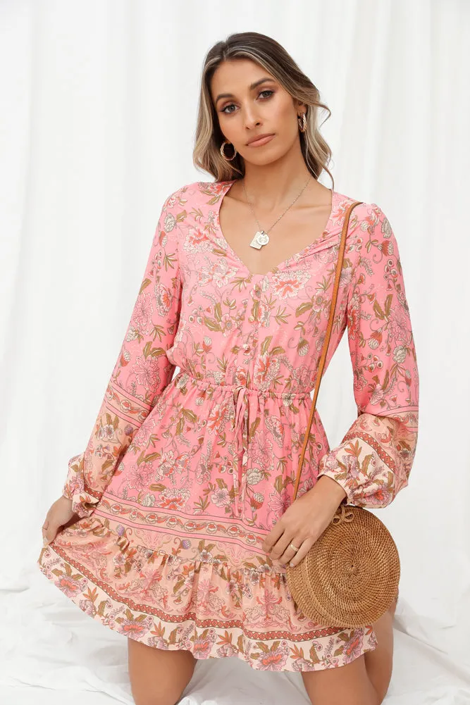 Oud Strings Dress Pink