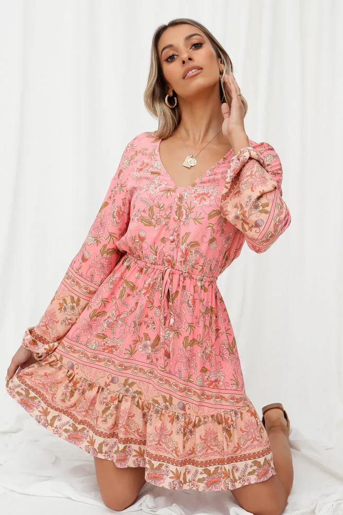 Oud Strings Dress Pink