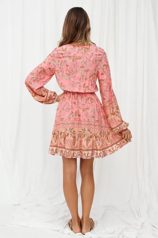 Oud Strings Dress Pink