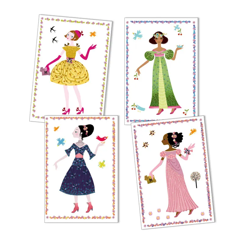 Paper Dolls & Stickers - Dresses Through the Seasons