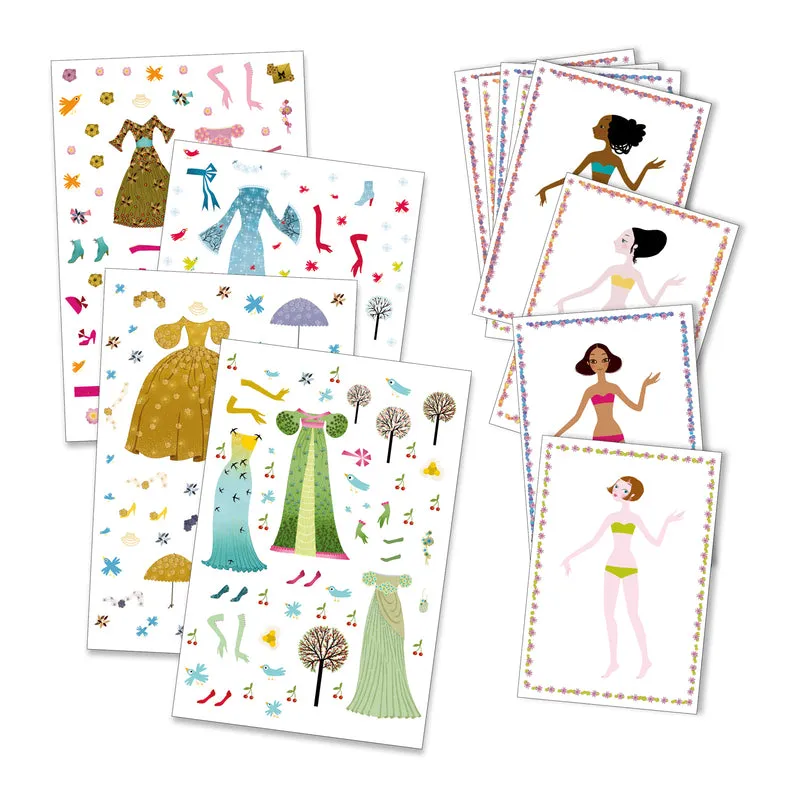 Paper Dolls & Stickers - Dresses Through the Seasons