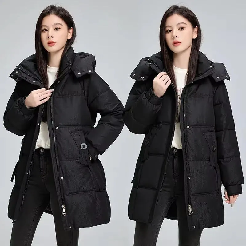 Parkas Jacket Women's Korean Autumn Winter Loose Hooded Thicken Warm Down Cotton Padded Short Coats Female Tops