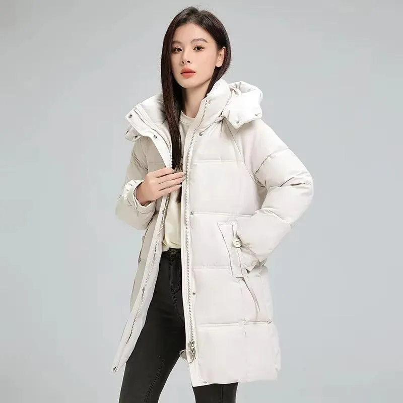 Parkas Jacket Women's Korean Autumn Winter Loose Hooded Thicken Warm Down Cotton Padded Short Coats Female Tops