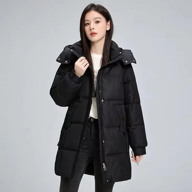 Parkas Jacket Women's Korean Autumn Winter Loose Hooded Thicken Warm Down Cotton Padded Short Coats Female Tops