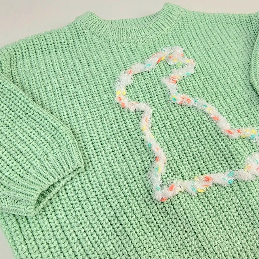 Pastel Green Sweater - Pastel Bunny