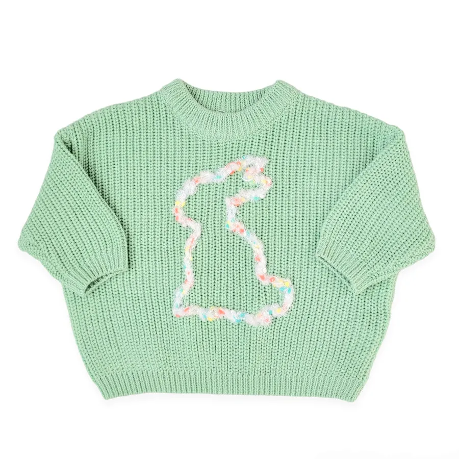 Pastel Green Sweater - Pastel Bunny