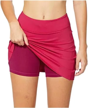 Performance Active Skorts Skirt Skirts Womens 2023 Pencil Skirts Womens Running Tennis Golf Workout Sports Natural Clothes