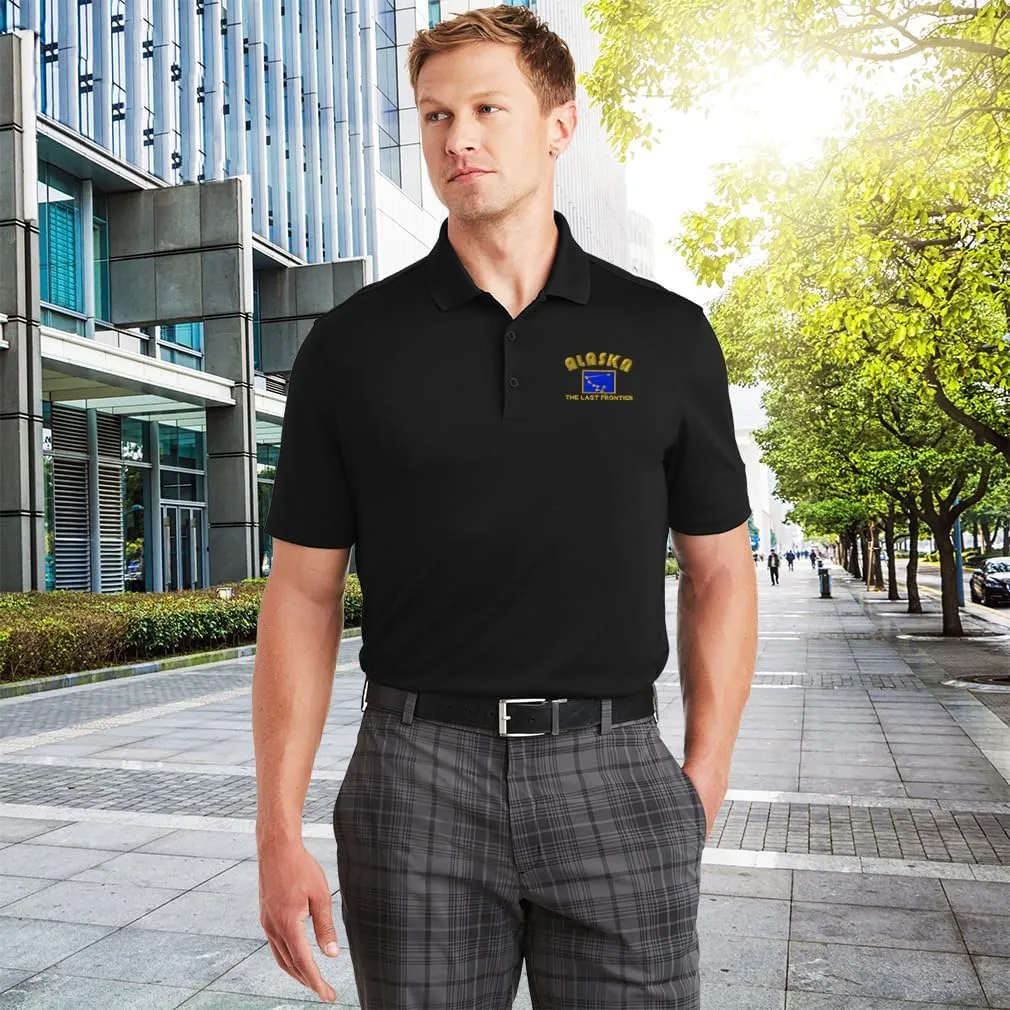 Performance Golf Polo Tees Alaska The Last Frontier Polyester