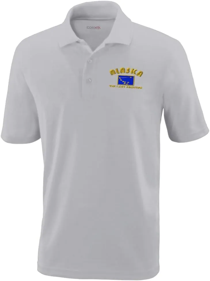 Performance Golf Polo Tees Alaska The Last Frontier Polyester