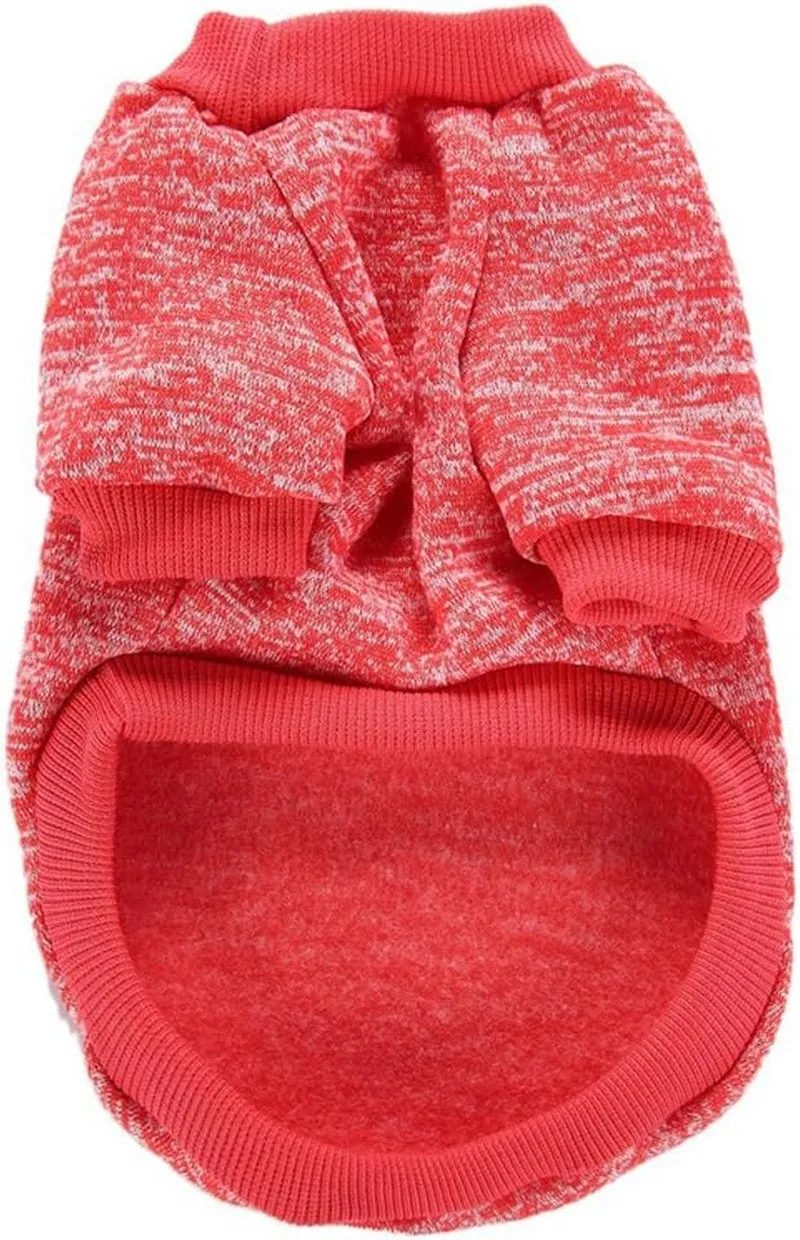 Pet Dog Classic Knitwear Sweater Warm Winter Puppy Pet Coat Soft Sweater Clothing for Small Dogs (XXS, Red)