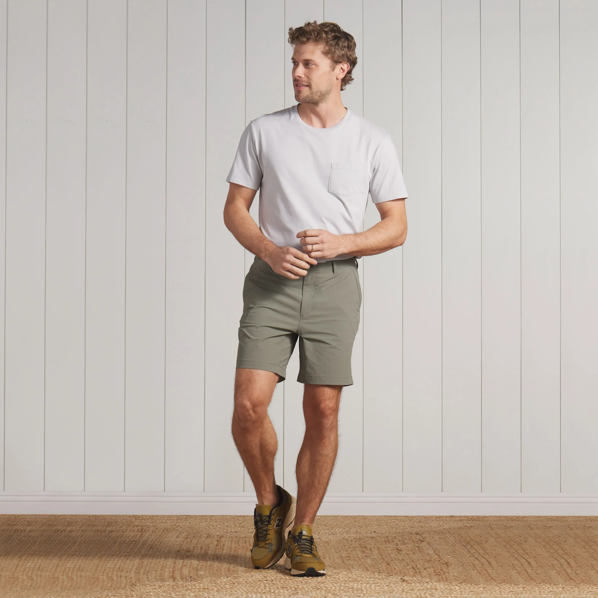 Pima Cotton Pocket Tee - Glacier Gray