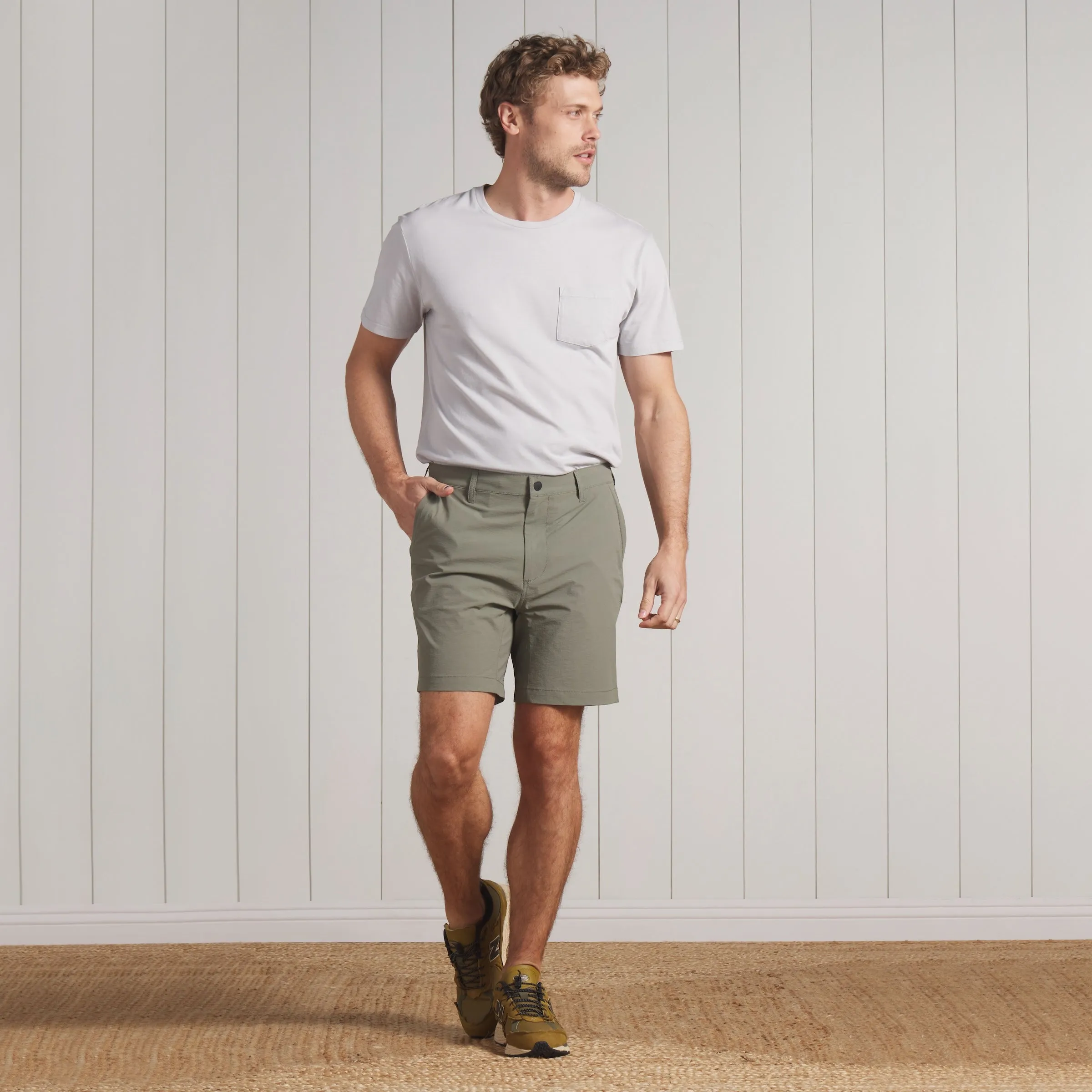 Pima Cotton Pocket Tee - Glacier Gray