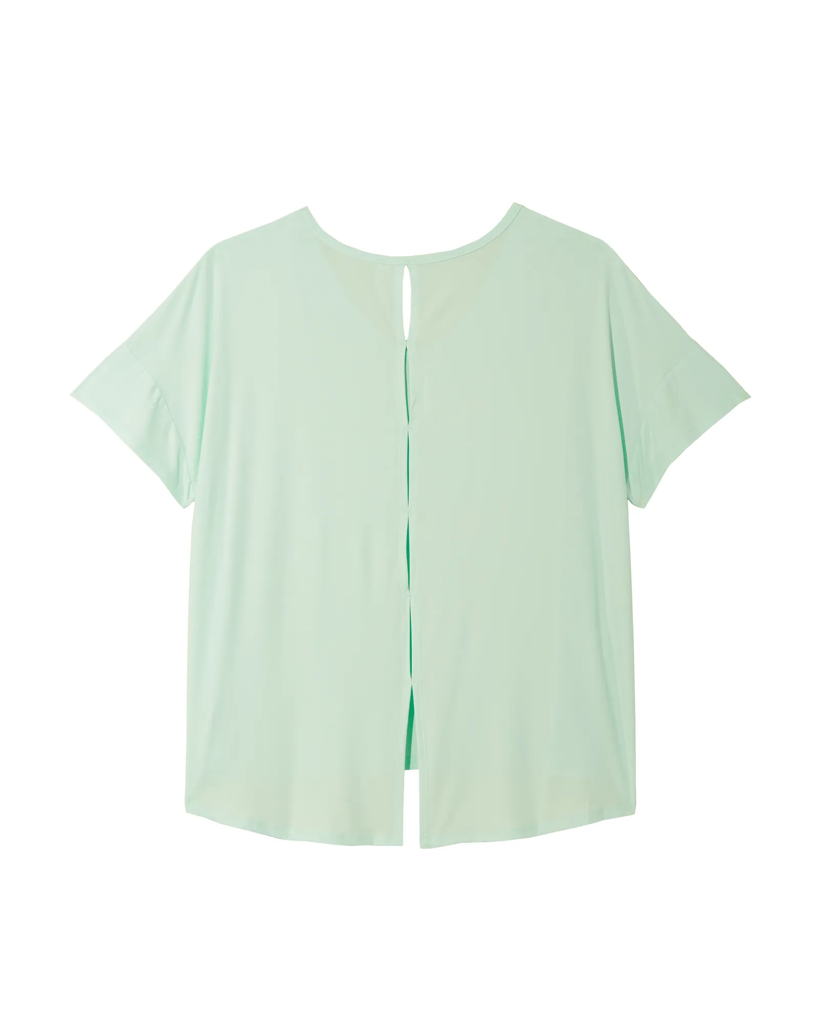 Poppy Split-Back Tee | Light Blue