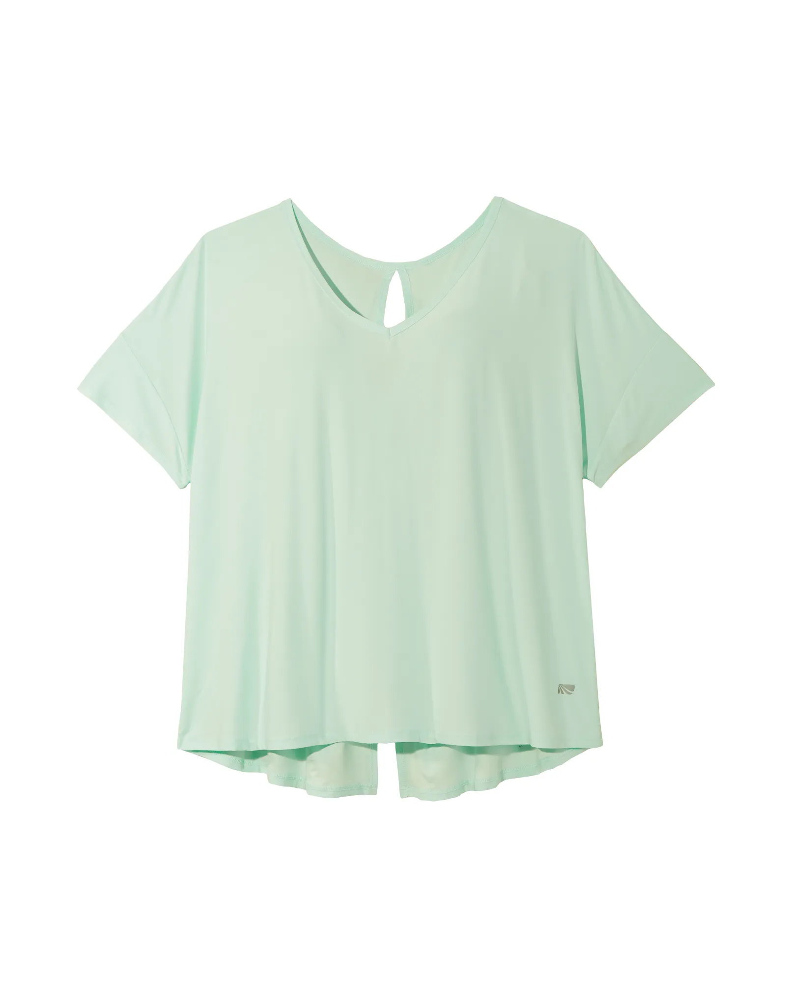 Poppy Split-Back Tee | Light Blue
