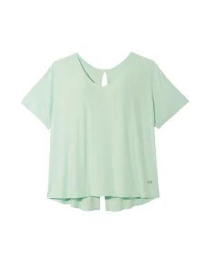 Poppy Split-Back Tee | Light Blue