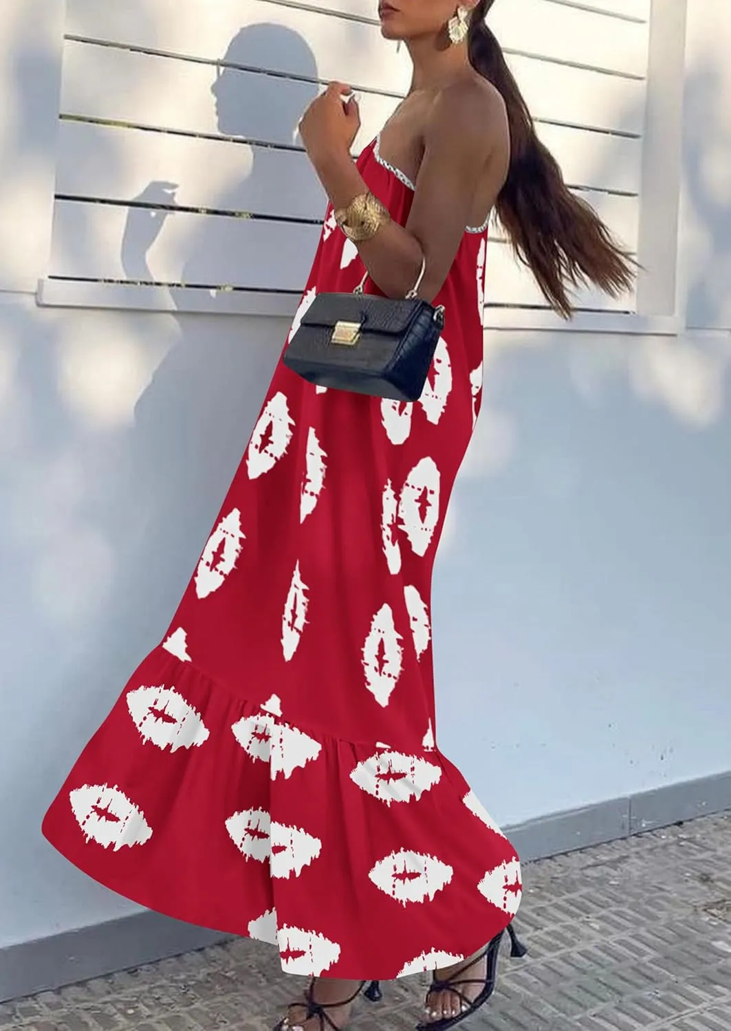 PRETTYGARDEN Women's 2025 Summer Maxi Dresses One Shoulder Printed Flowy Boho Beach Vacation Long Sundress