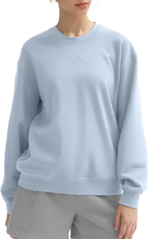 PUMIEY Women's Oversized Sweatshirt Crewneck Long Sleeve Loose Pullover Tops Fall Fashion Airy Collection