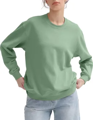 PUMIEY Women's Oversized Sweatshirt Crewneck Long Sleeve Loose Pullover Tops Fall Fashion Airy Collection