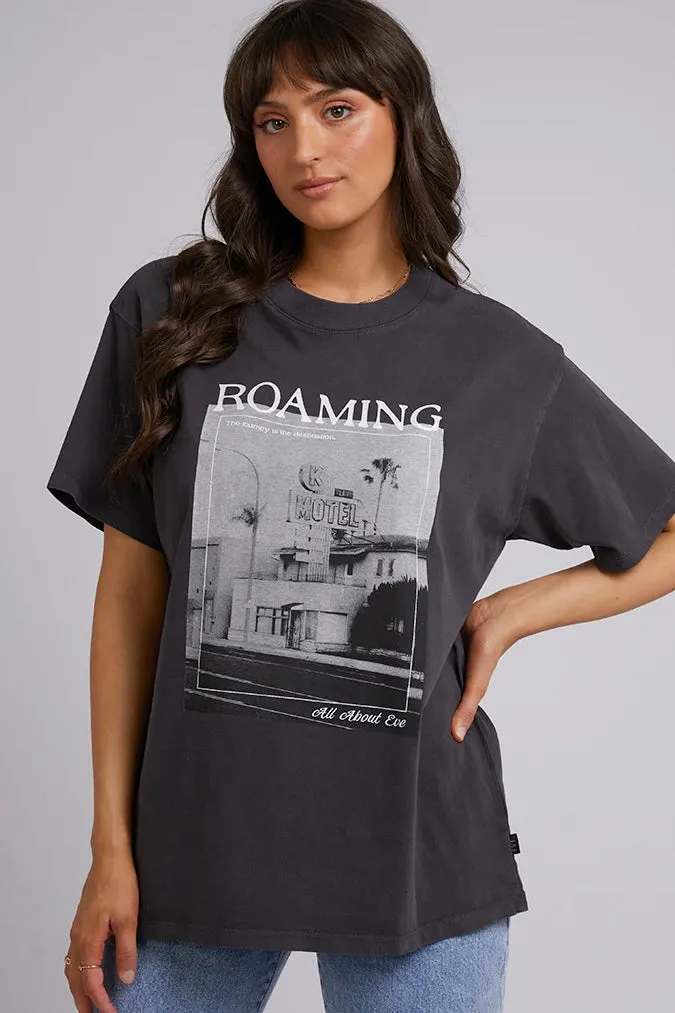 ROAMING TEE WASHED BLACK