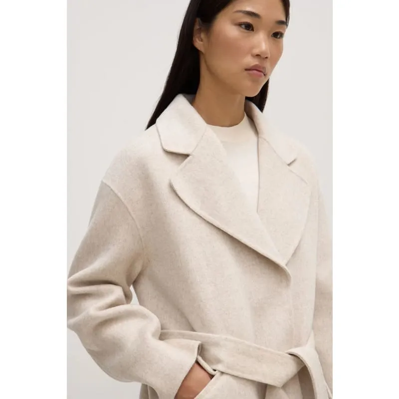 Sadie Single Breasted Wool Coat |  Oat Marle