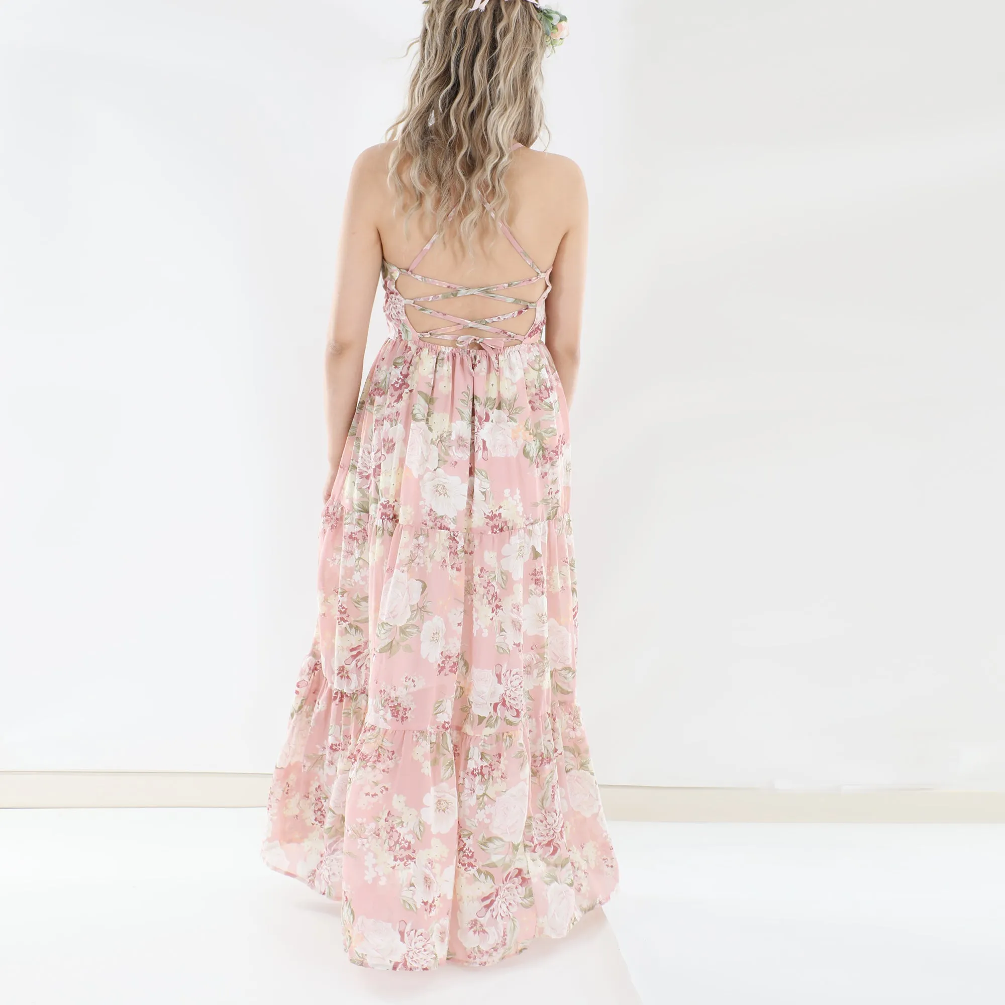 Savannah Girls Dusty Pink Maxi Dress