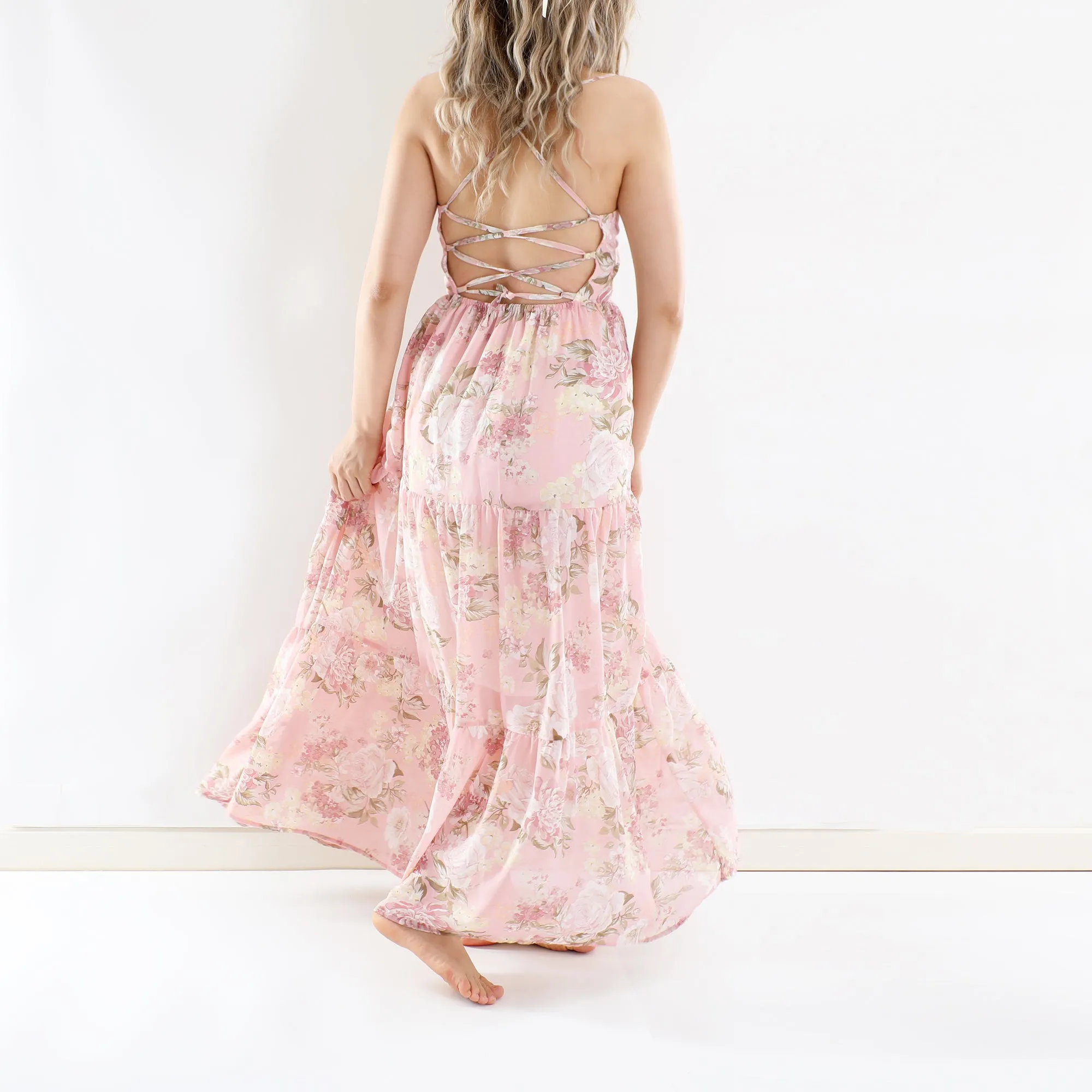 Savannah Girls Dusty Pink Maxi Dress