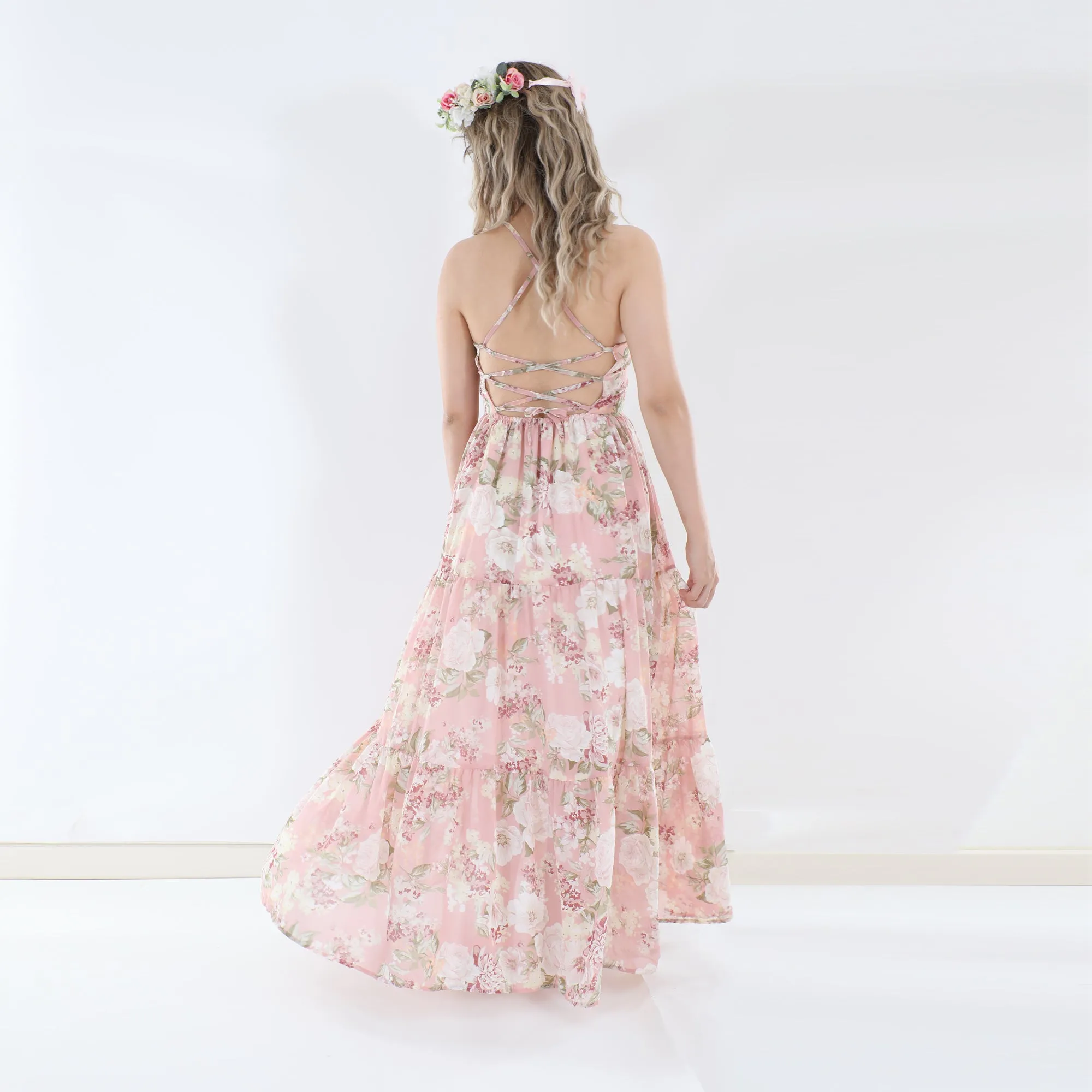 Savannah Girls Dusty Pink Maxi Dress