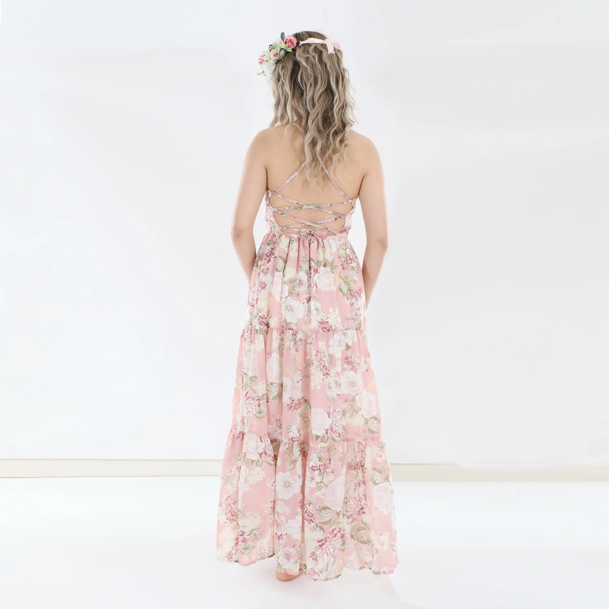Savannah Girls Dusty Pink Maxi Dress
