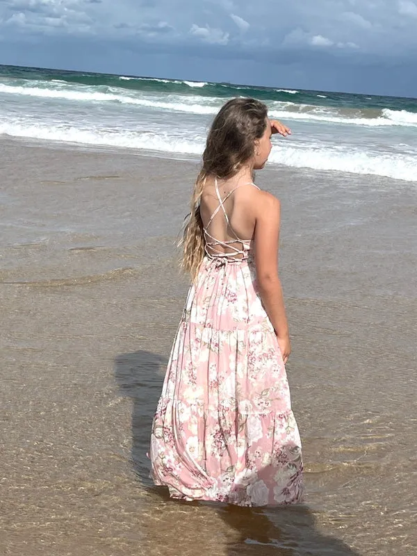 Savannah Girls Dusty Pink Maxi Dress