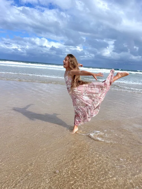 Savannah Girls Dusty Pink Maxi Dress