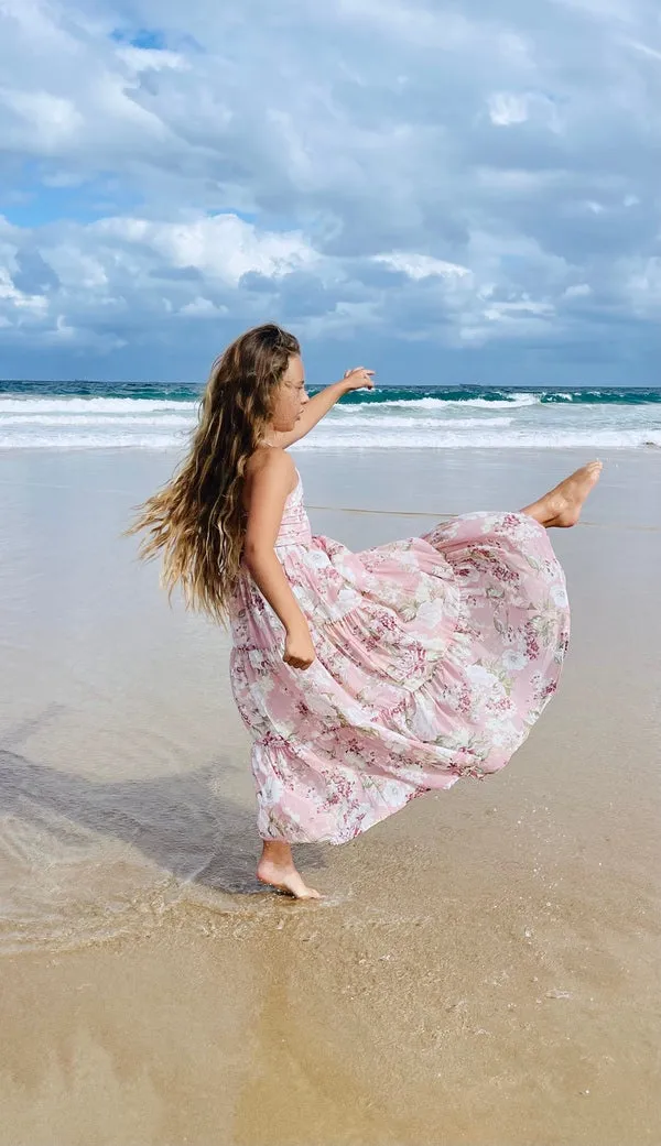 Savannah Girls Dusty Pink Maxi Dress
