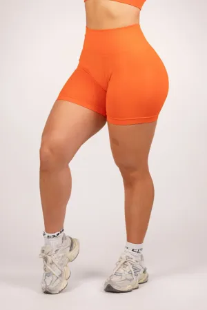 SEAMLESS CONTOUR SHORTS - BRIGHT ORANGE