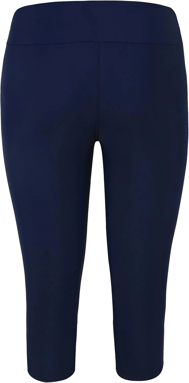 Septangle Women's Swim Bottom Mid Waist UPF 50  Swimwear Rash Guard Sport Leggings