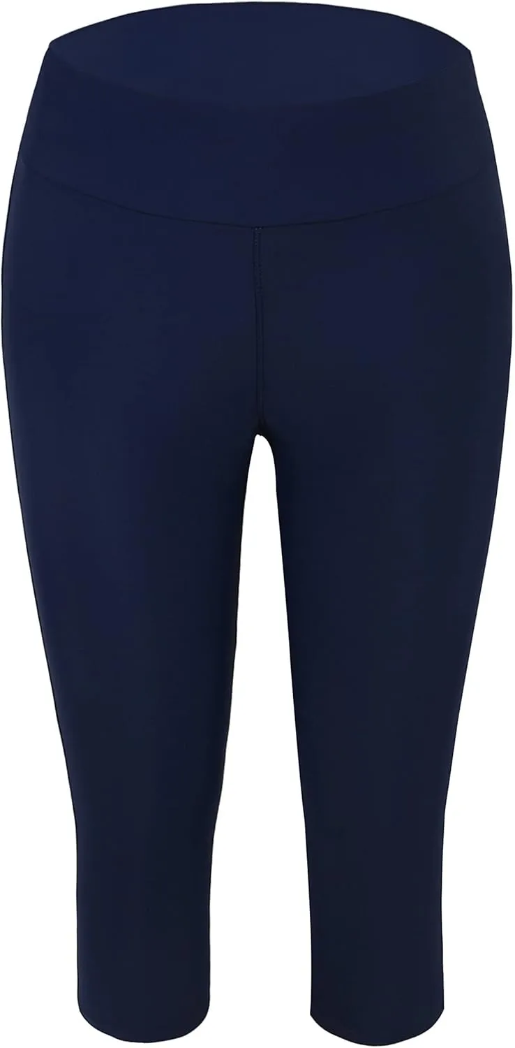Septangle Women's Swim Bottom Mid Waist UPF 50  Swimwear Rash Guard Sport Leggings