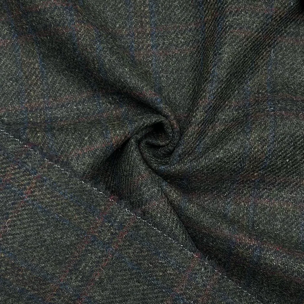 Shadow Checkered 100% Wool Fabric