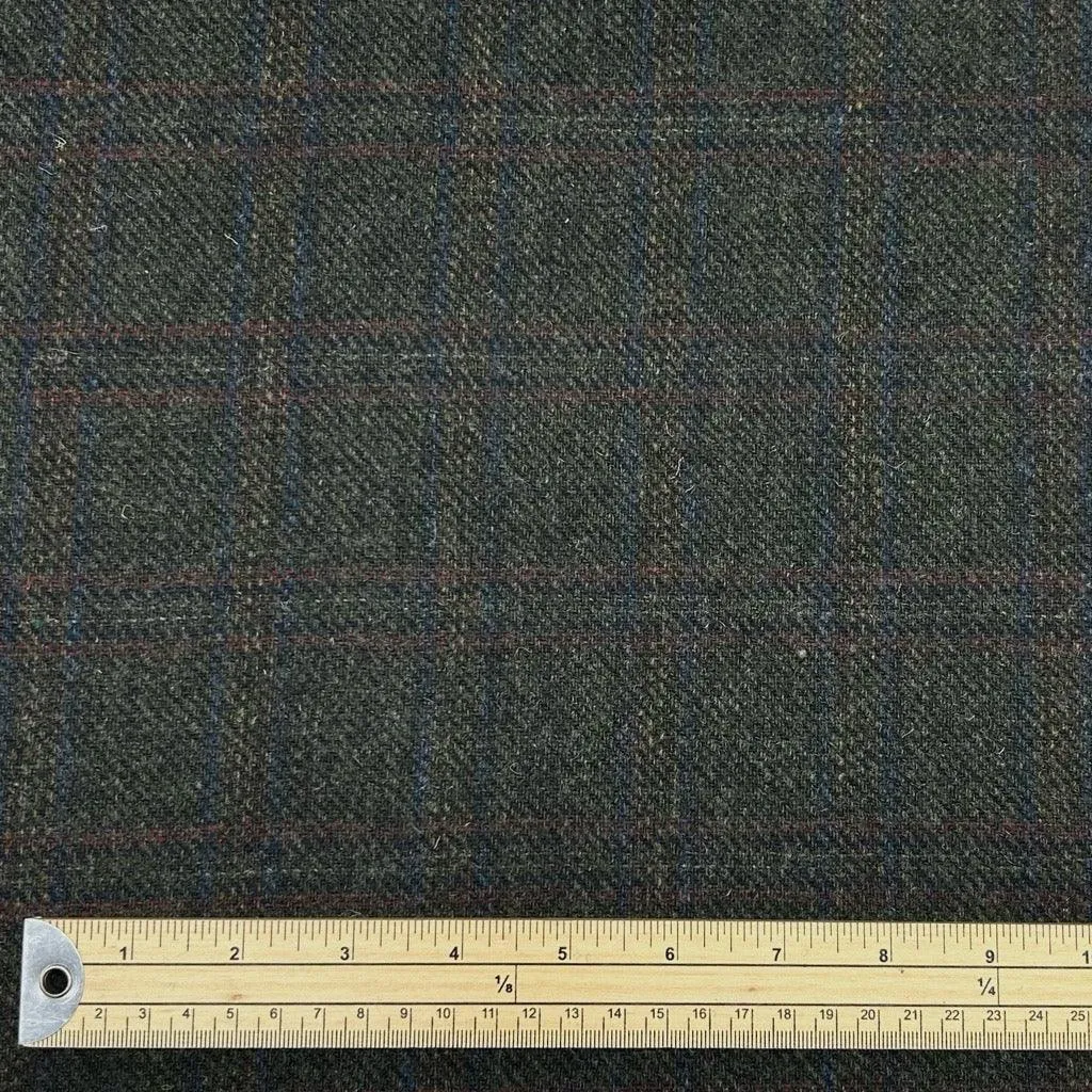 Shadow Checkered 100% Wool Fabric