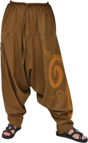 Siamrose, Yoga Harem Lounge Baggy Pants Women Men, Aladdin Boho Trousers, One Size