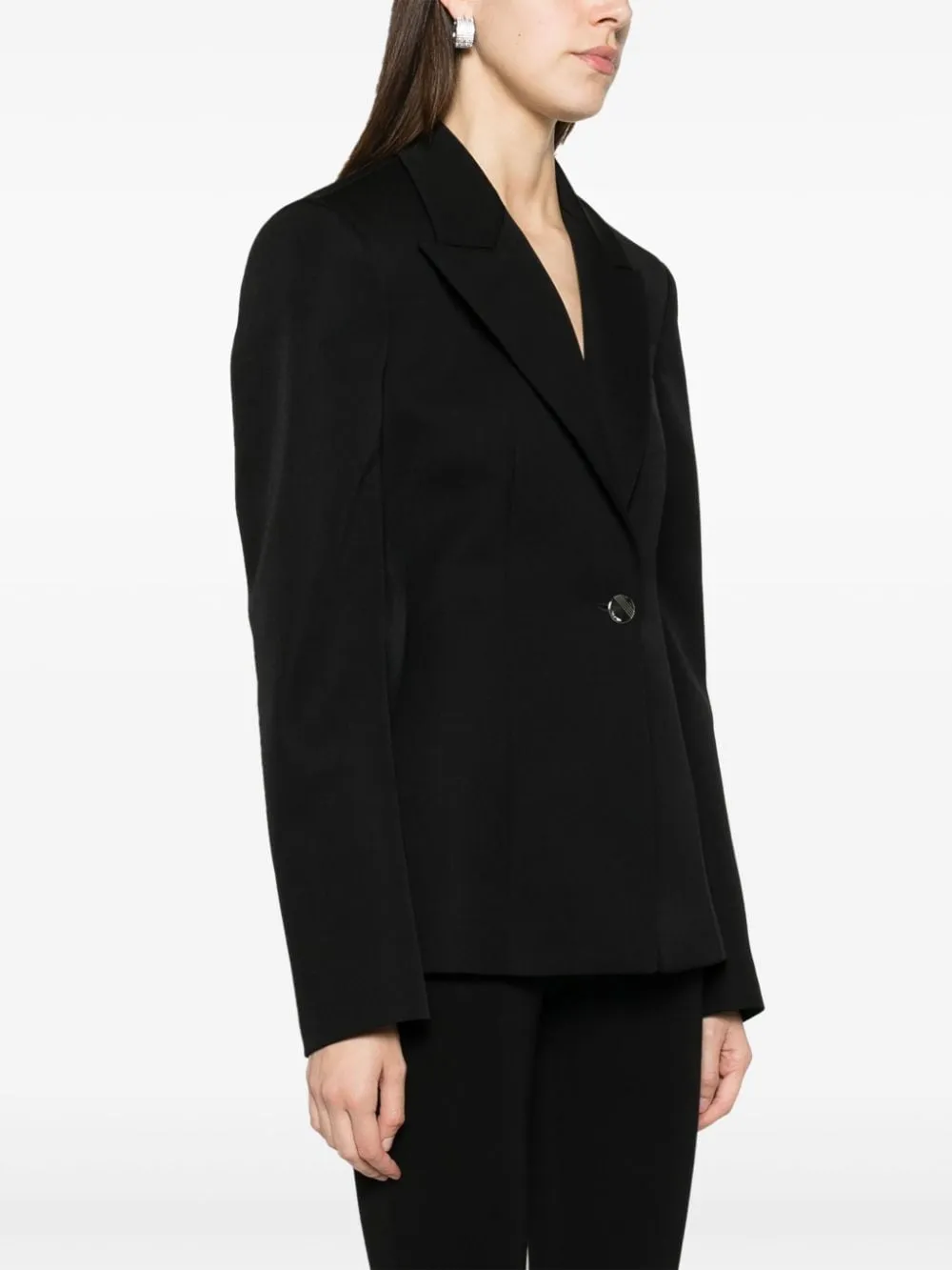 single-breasted virgin wool blazer