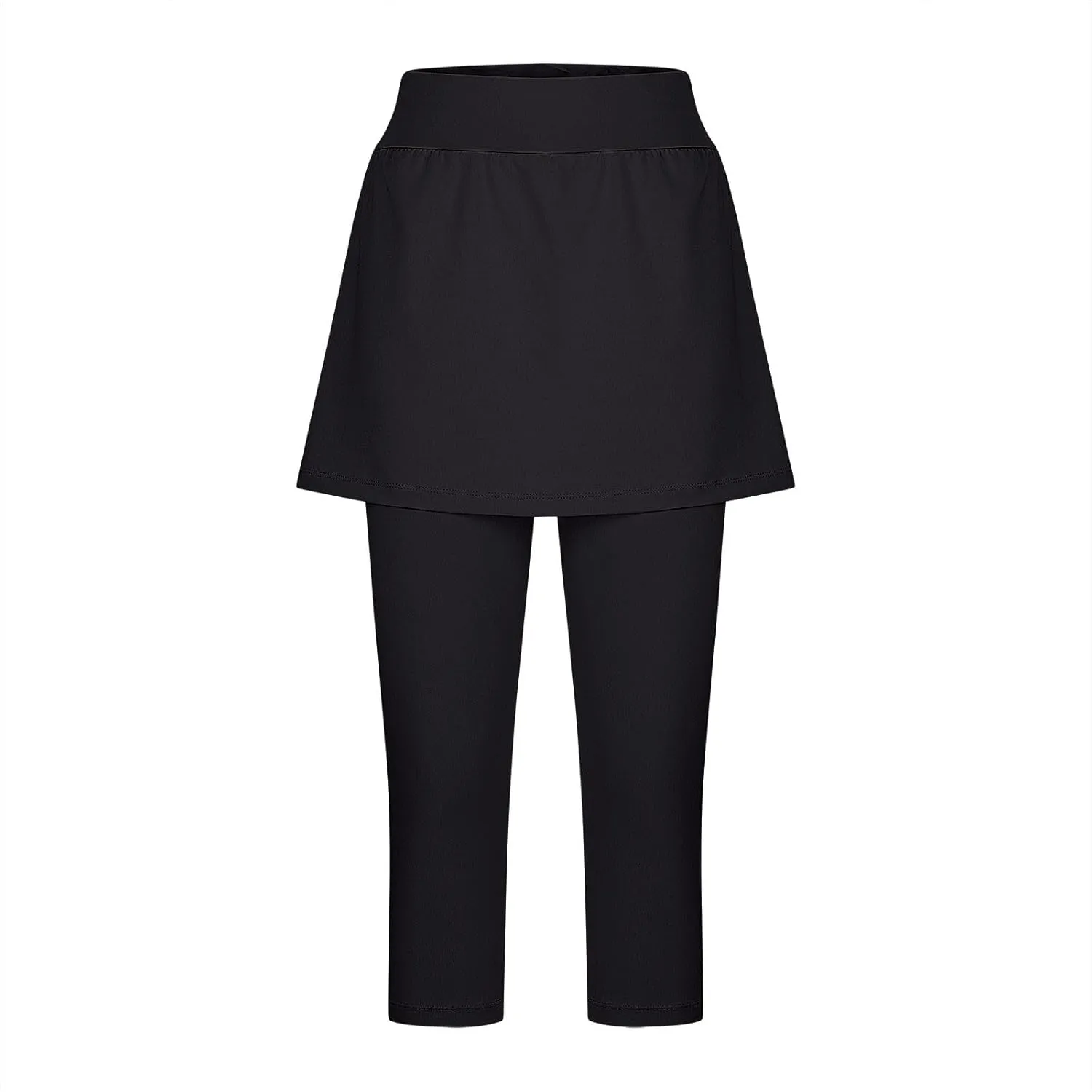 Skirted Leggings for Women Tennis Golf Skorts Capris Pickleball Clothing Outfits Gym Yoga Legging with Skirts
