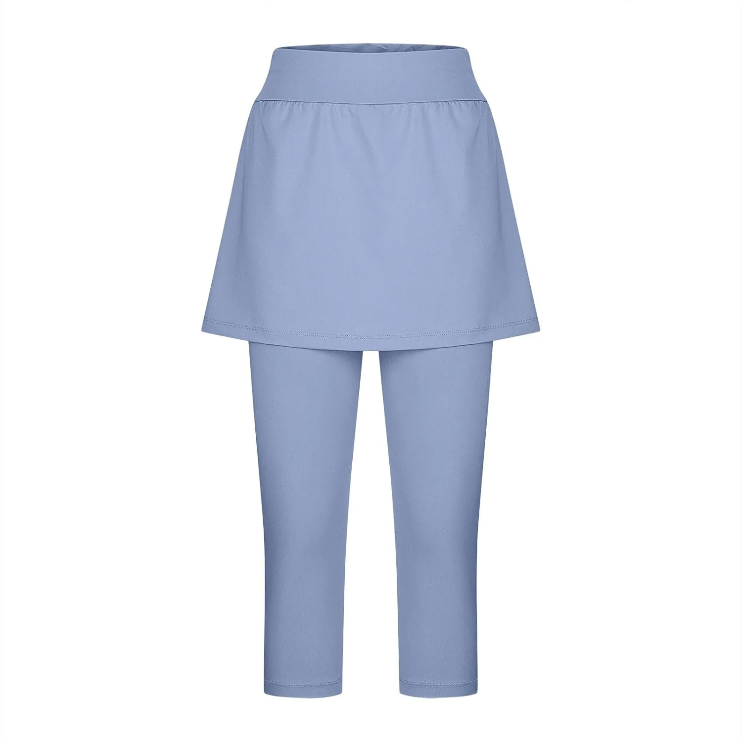 Skirted Leggings for Women Tennis Golf Skorts Capris Pickleball Clothing Outfits Gym Yoga Legging with Skirts
