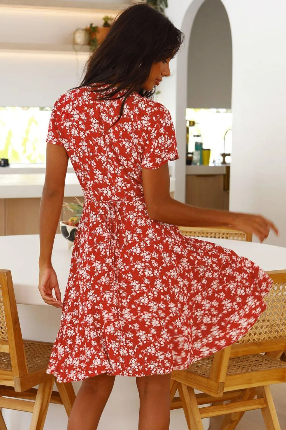 Summer Is In The Air Short Sleeve Floral Mini Dress