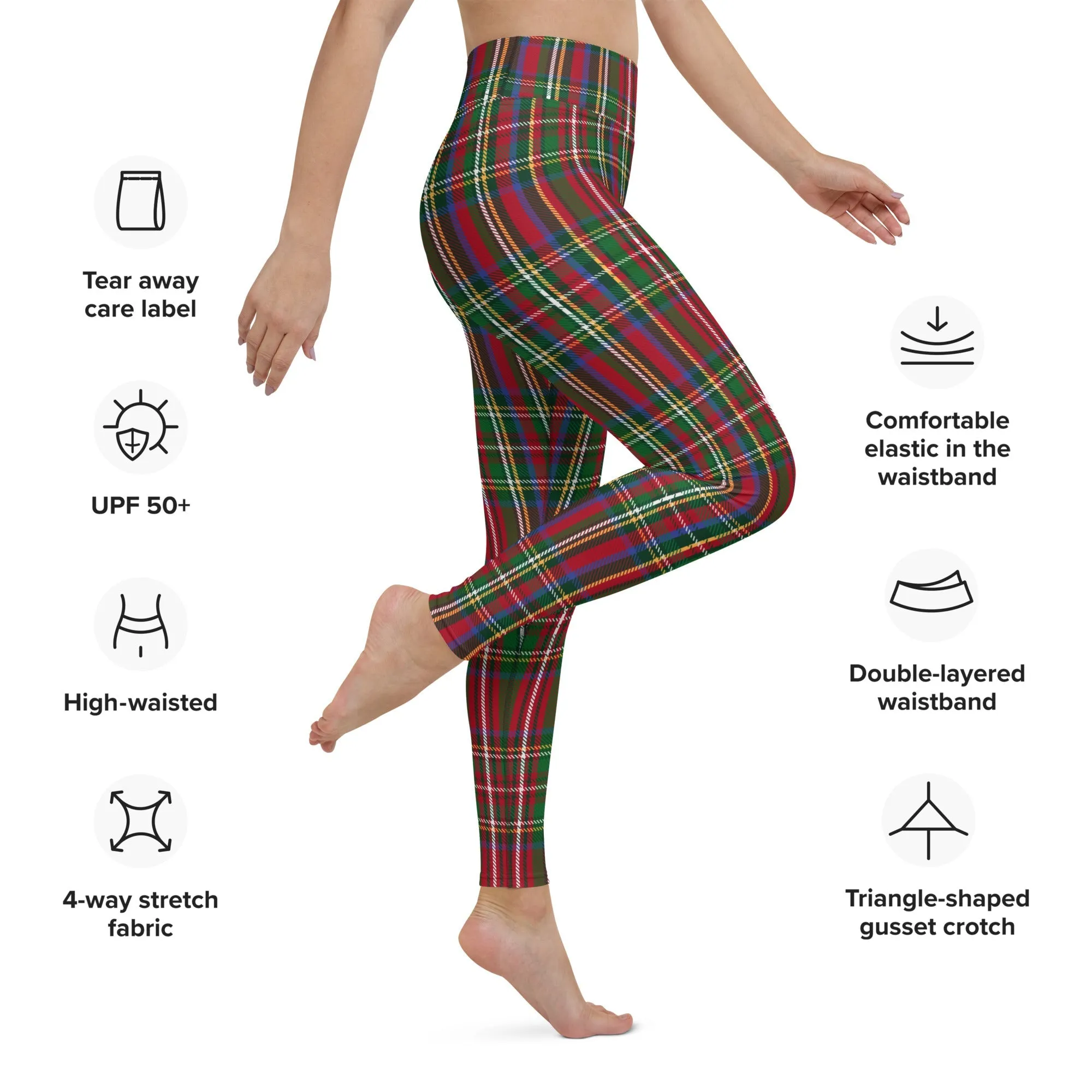 Tartan Christmas Yoga Leggings