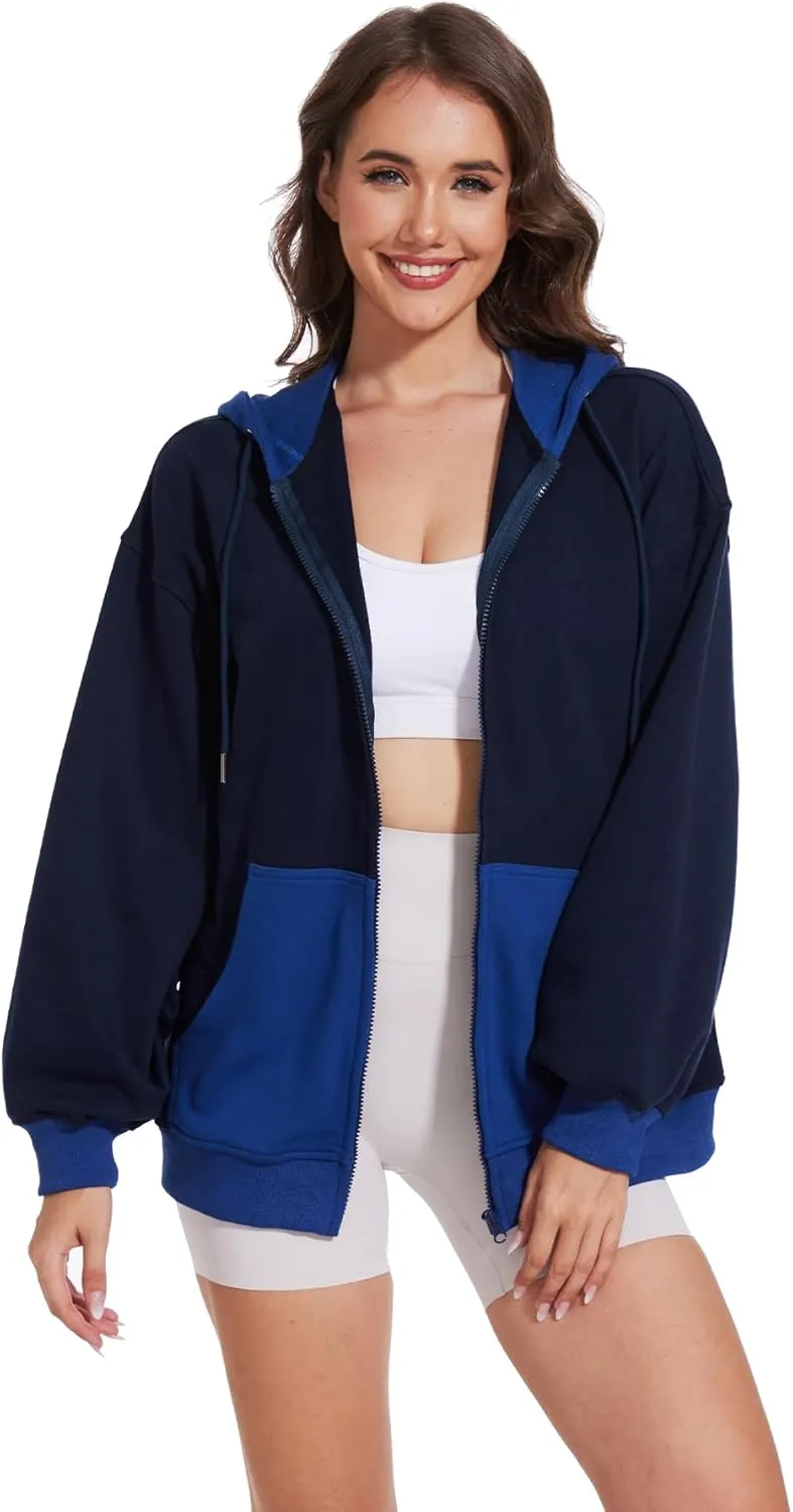 Taurus Womens Full Zip Up Hoodies Oversized Sweatshirt Casual Jacket Fashion Fall Outfits Long Sleeve Hooded with Pockets