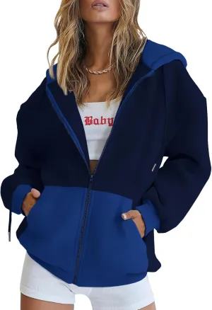 Taurus Womens Full Zip Up Hoodies Oversized Sweatshirt Casual Jacket Fashion Fall Outfits Long Sleeve Hooded with Pockets